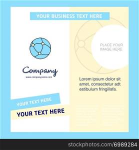 Global network Company Brochure Template. Vector Busienss Template