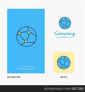Global network Company Logo App Icon and Splash Page Design. Creative Business App Design Elements