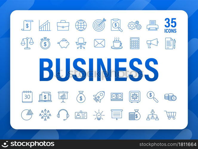 Global network connection. Business line icon set. Marketing network. Money line icon set. Vector stock illustration. Global network connection. Business line icon set. Marketing network. Money line icon set. Vector stock illustration.