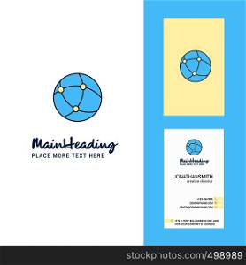 Global network Creative Logo and business card. vertical Design Vector