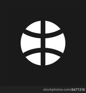 Global network dark mode glyph ui icon. International connection. User interface design. White silhouette symbol on black space. Solid pictogram for web, mobile. Vector isolated illustration. Global network dark mode glyph ui icon