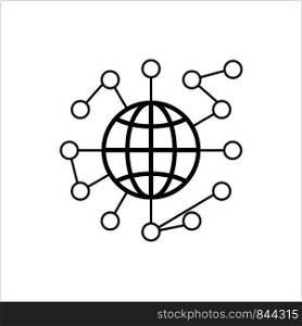 Global Network Icon Vector Art Illustration
