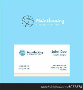 Global network logo Design with business card template. Elegant corporate identity. - Vector