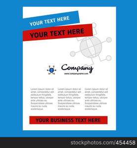 Global network Title Page Design for Company profile ,annual report, presentations, leaflet, Brochure Vector Background