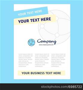 Global network Title Page Design for Company profile ,annual report, presentations, leaflet, Brochure Vector Background