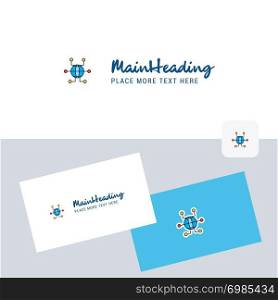 Global network vector logotype with business card template. Elegant corporate identity. - Vector