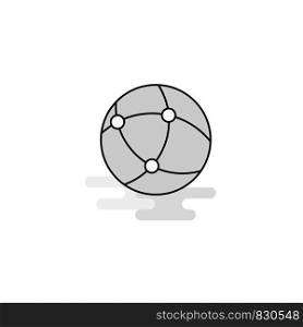 Global network Web Icon. Flat Line Filled Gray Icon Vector