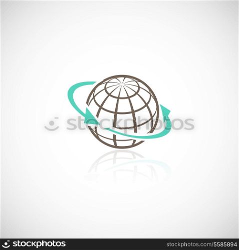 Global networking connection sphere social media worldwide concept vector illustration