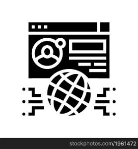 global networking glyph icon vector. global networking sign. isolated contour symbol black illustration. global networking glyph icon vector illustration