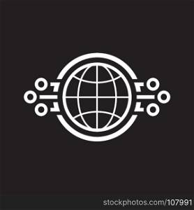 Global Networking Icon.. Global Networking Icon. Modern computer network technology sign. Digital graphic symbol. Concept design elements.