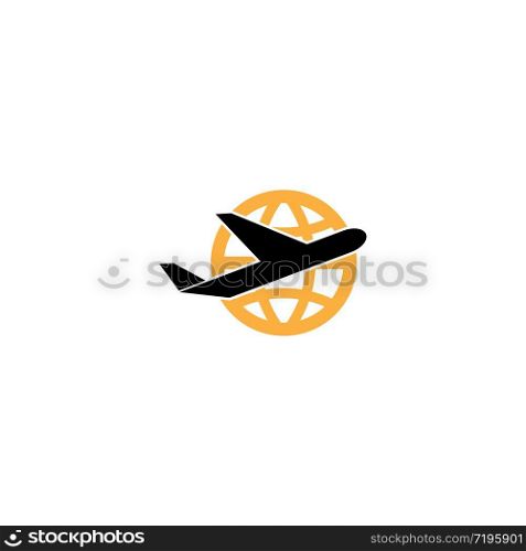 Global plane logo templat vector icon design