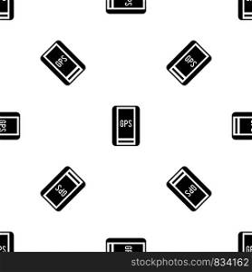 Global Positioning System pattern repeat seamless in black color for any design. Vector geometric illustration. Global Positioning System pattern seamless black