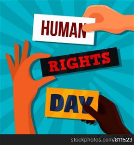 Global rights day concept background. Flat illustration of global rights day vector concept background for web design. Global rights day concept background, flat style