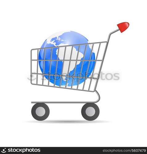 Global Shopping Concept Vector illustration .