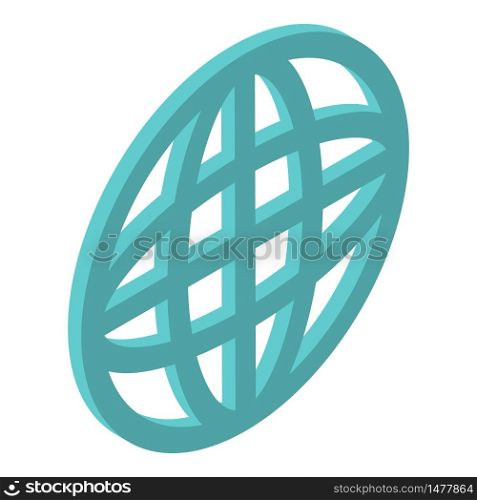 Global sign icon. Isometric of global sign vector icon for web design isolated on white background. Global sign icon, isometric style
