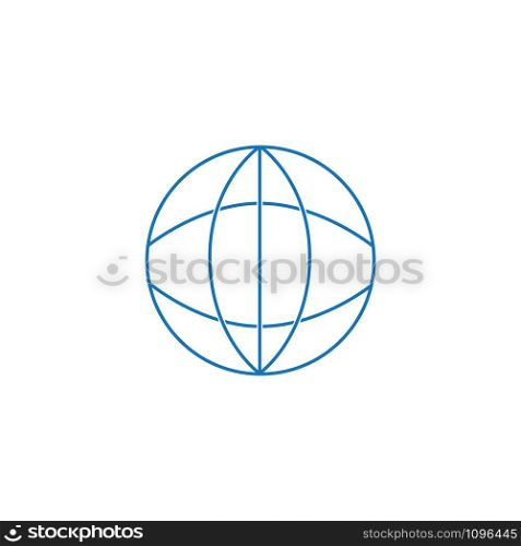 Global tech logo vector template