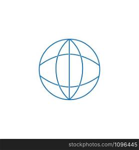 Global tech logo vector template