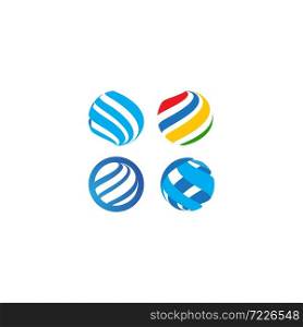 global technology logo vector illustration