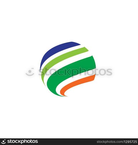 global technology logo vector template