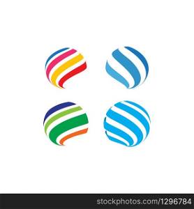 global technology logo vector template