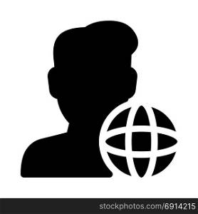 Global User, icon on isolated background