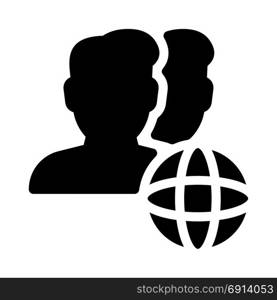 Global Users, icon on isolated background