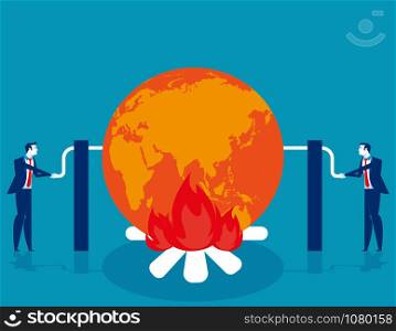Global warming. Concept business vector illustration.