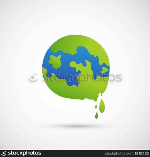 Global warming icon concept