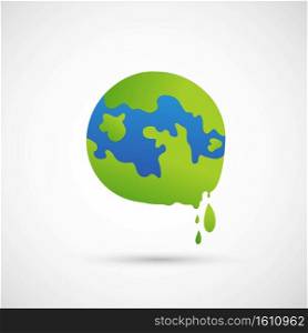 Global warming icon concept