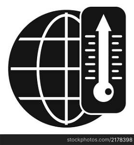 Global warming icon simple vector. Earth climate. Planet disaster. Global warming icon simple vector. Earth climate