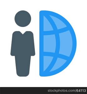 global worker, Icon on isolated background