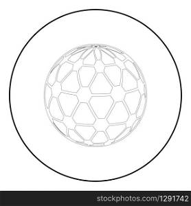 Global world concept with points connection network Idea business sphere sense icon in circle round outline black color vector illustration flat style simple image. Global world concept with points connection network Idea business sphere sense icon in circle round outline black color vector illustration flat style image
