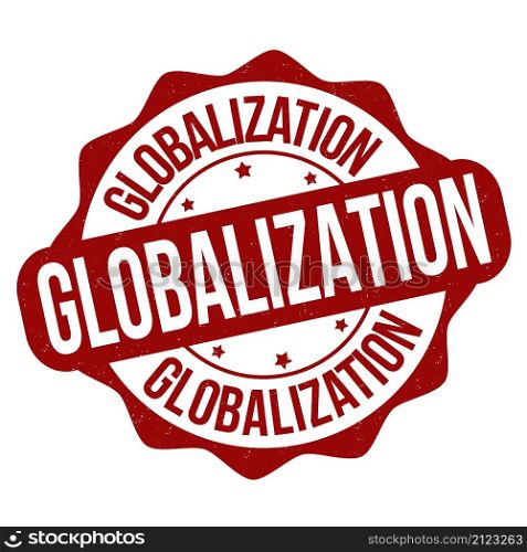 Globalization grunge rubber stamp on white background, vector illustration