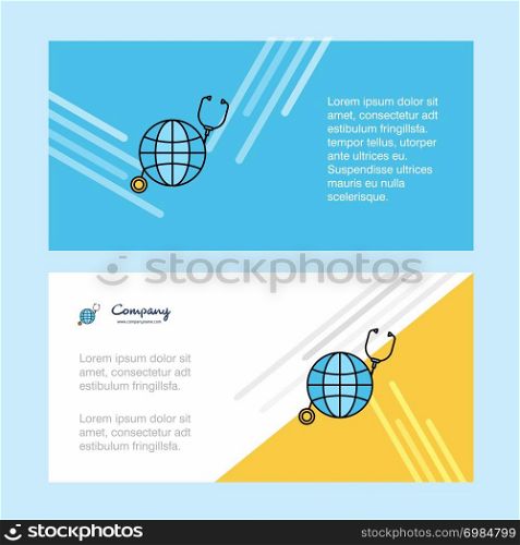 Globe abstract corporate business banner template, horizontal advertising business banner.