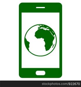 Globe and smartphone