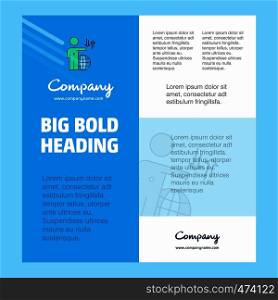 Globe Business Company Poster Template. with place for text and images. vector background