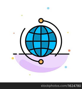 Globe, Business, Connect, Connection, Global, Internet, World Abstract Flat Color Icon Template