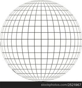 Globe coordinate grid, latitude longitude sphere globe angering coordinate template