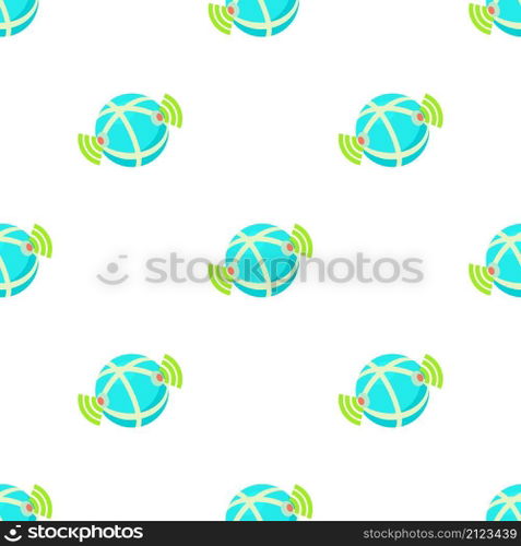 Globe database pattern seamless background texture repeat wallpaper geometric vector. Globe database pattern seamless vector