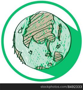 Globe earth icon sign symbol design