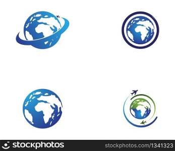 Globe earth logo vector