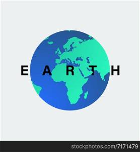 globe earth modern design isolated white background vector