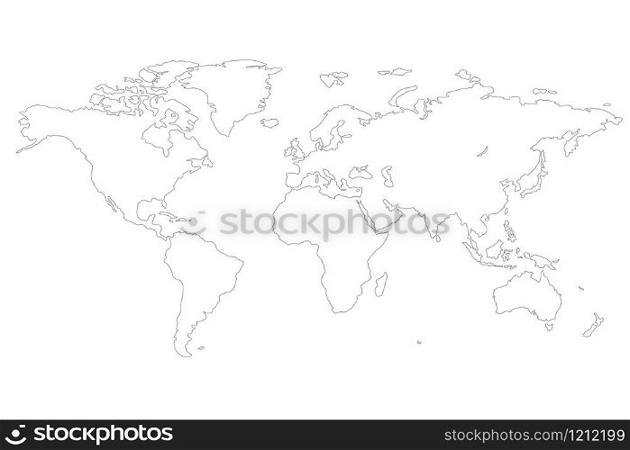 Globe earth world map. Planet cartography. vector illustration