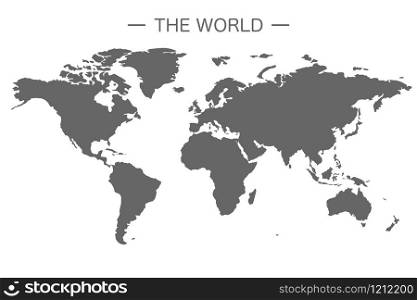 Globe earth world map. Planet cartography. vector illustration