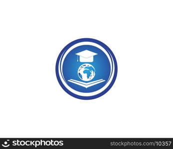 Globe education logo design vector