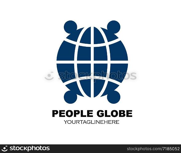 globe,global business,network connected logo icon vector