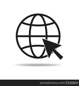 Globe go to web icon