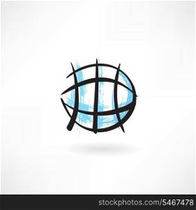globe grunge icon