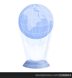 Globe hologram icon cartoon vector. Digital world. Virtual technology. Globe hologram icon cartoon vector. Digital world