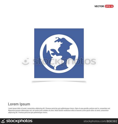 Globe Icon - Blue photo Frame